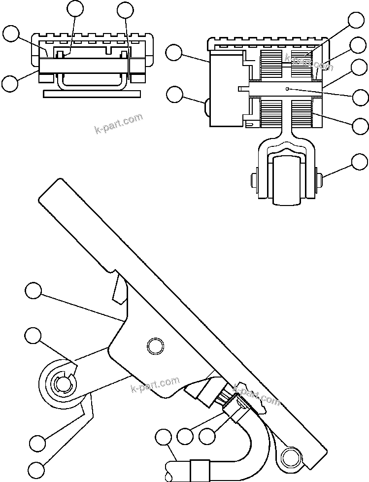 Komatsu parts book diagram for AFE50-CZ 830E S/N A30886    I.O.C.C.: ELECTRONIC TREADLE - 1 (PC1997)
