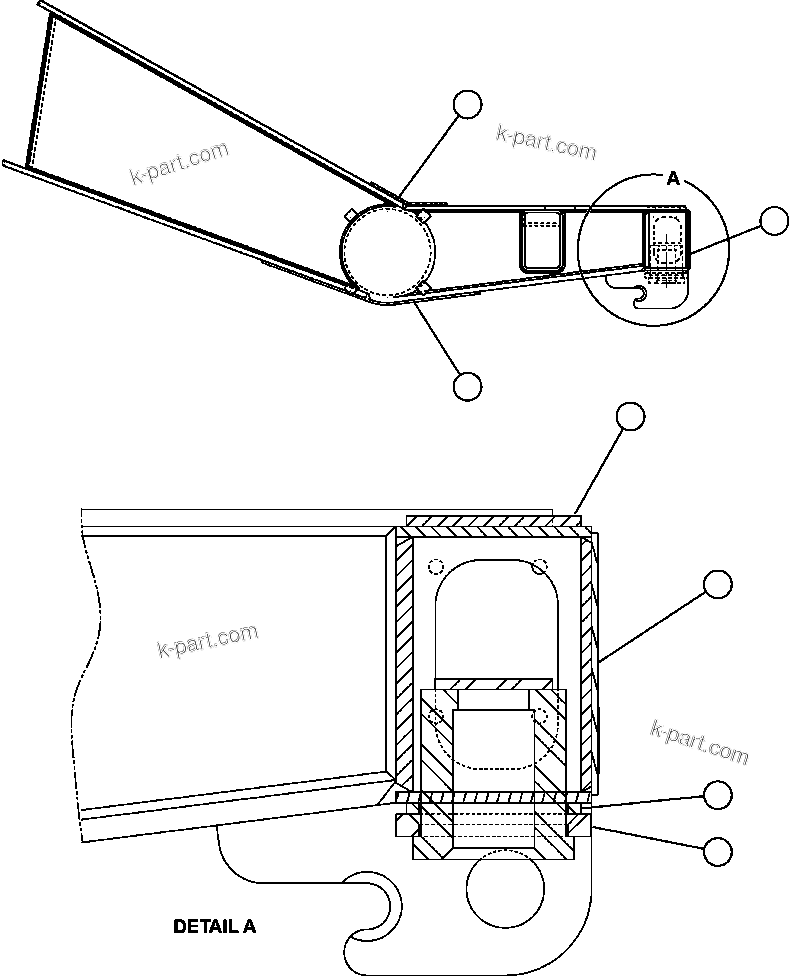 Komatsu parts book diagram for AFE50-CZ 830E S/N A30886    I.O.C.C.: TOW BUMPER