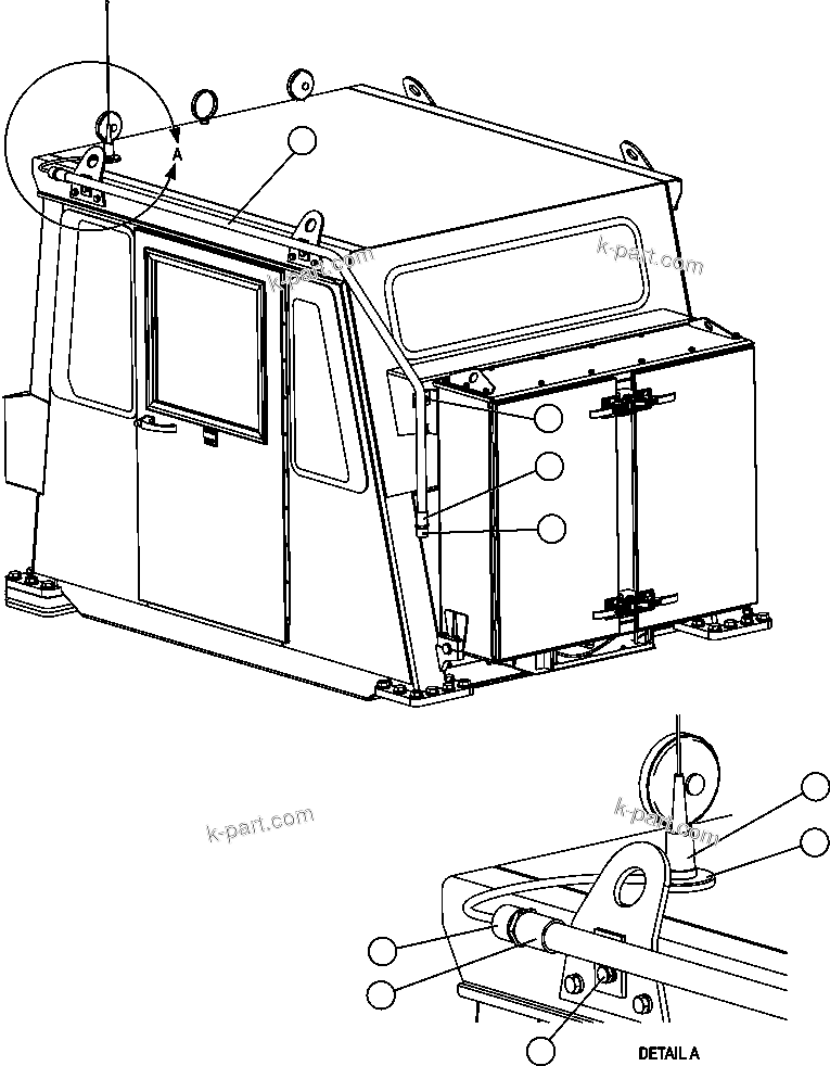 Komatsu parts book diagram for AFE50-CZ 830E S/N A30886    I.O.C.C.: ORBCOMM CAB INSTALLATION