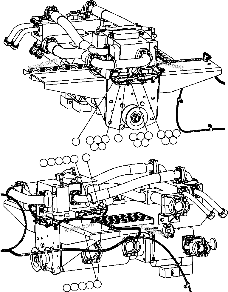 Komatsu parts book diagram for AFE50-CZ 830E S/N A30886    I.O.C.C.: VHMS INSTALLATION - 1