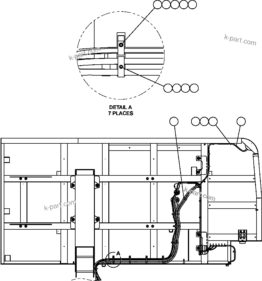 Komatsu parts book diagram for AFE50-CZ 830E S/N A30886    I.O.C.C.: RIGHT DECK WIRING