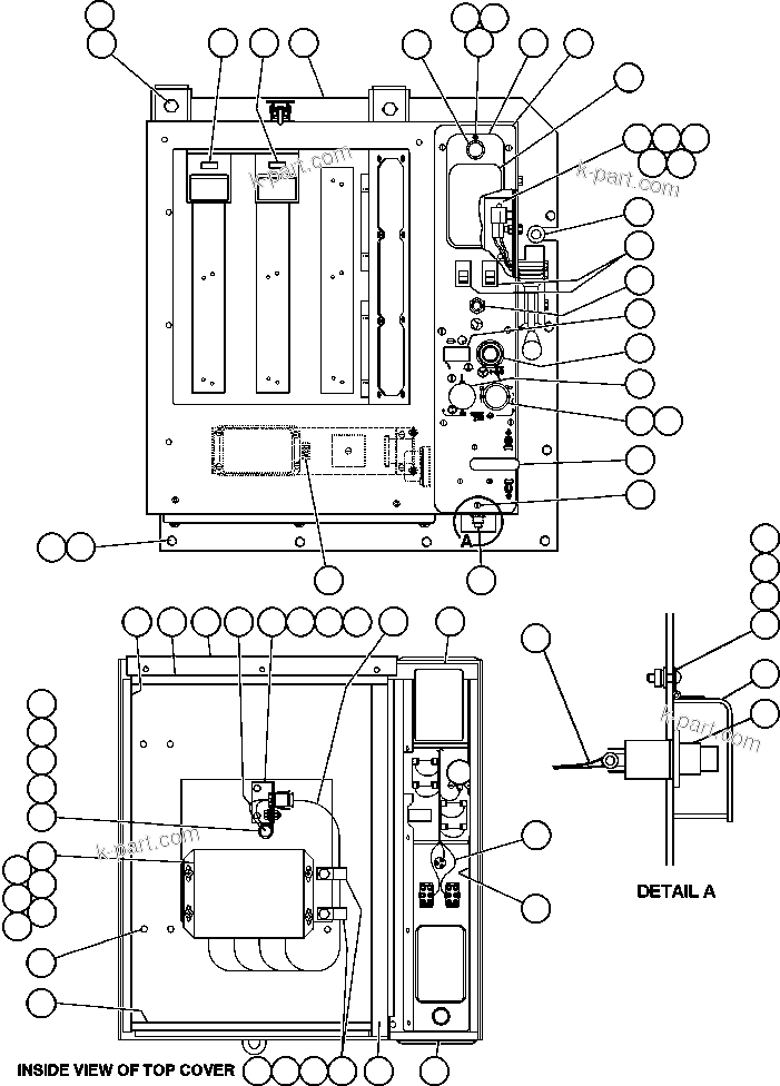 Komatsu parts book diagram for AFE50-CZ 830E S/N A30886    I.O.C.C.: CAB INTERFACE COMPARTMENT