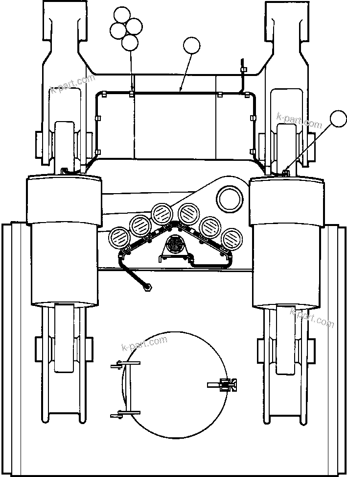 Komatsu parts book diagram for AFE50-CZ 830E S/N A30886    I.O.C.C.: TWO-SPEED RETARDING INSTALLATION