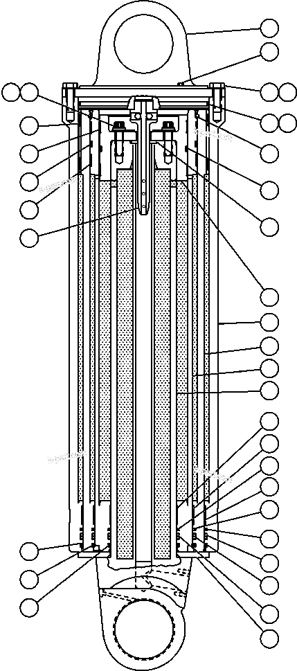 Komatsu parts book diagram for AFE50-CZ 830E S/N A30886    I.O.C.C.: HOIST CYLINDER ASSEMBLY - 1 (EL4831)