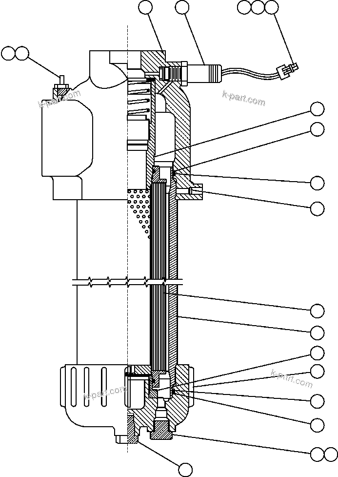Komatsu parts book diagram for AFE50-CZ 830E S/N A30886    I.O.C.C.: HYDRAULIC FILTER (HOIST/BRAKE COOLING) (EH1241)
