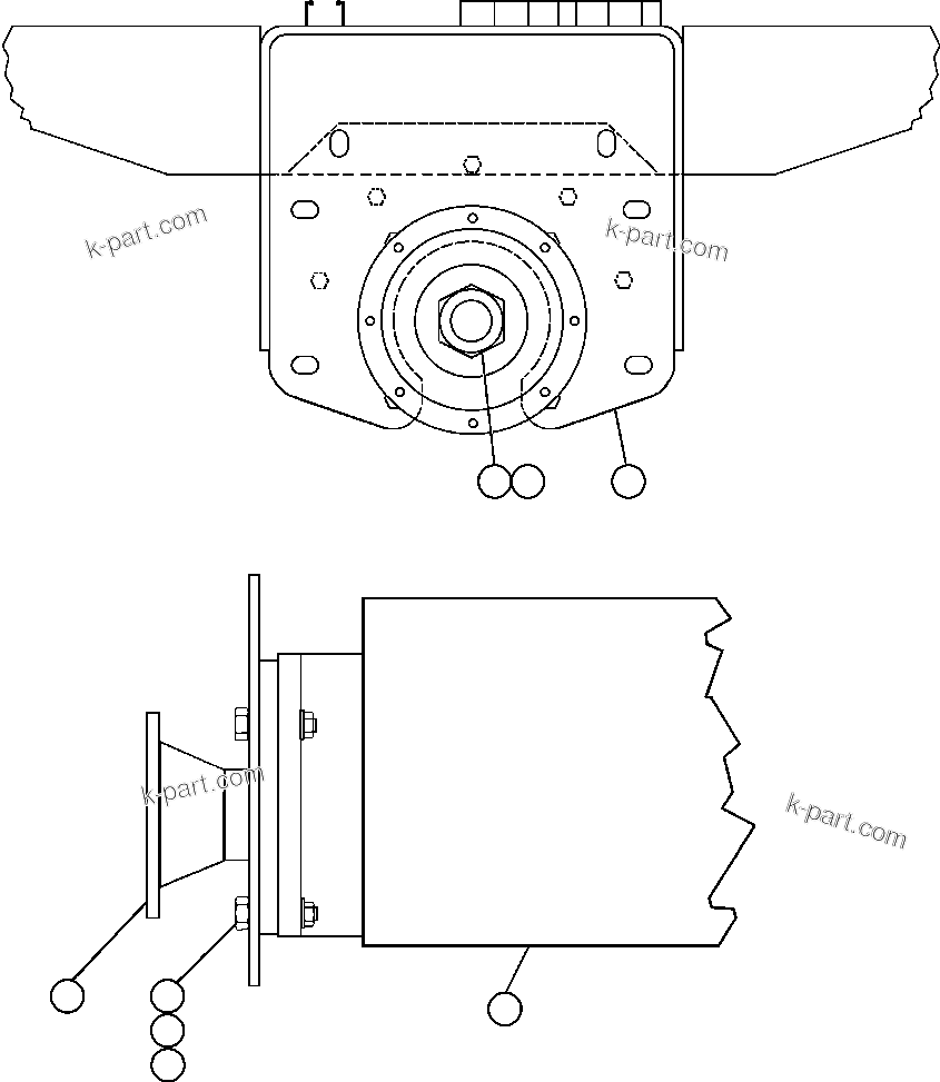 Komatsu parts book diagram for AFE50-CZ 830E S/N A30886    I.O.C.C.: HOIST PUMP INSTALLATION