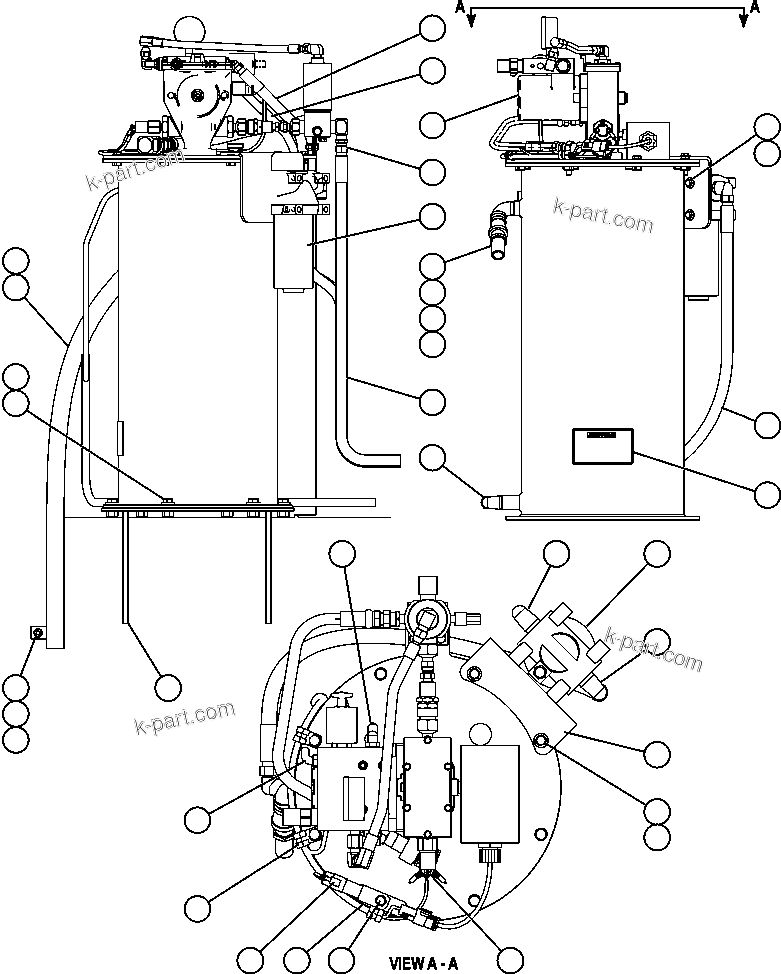 Komatsu parts book diagram for AFE50-CZ 830E S/N A30886    I.O.C.C.: AUTOMATIC LUBRICATION SYSTEM