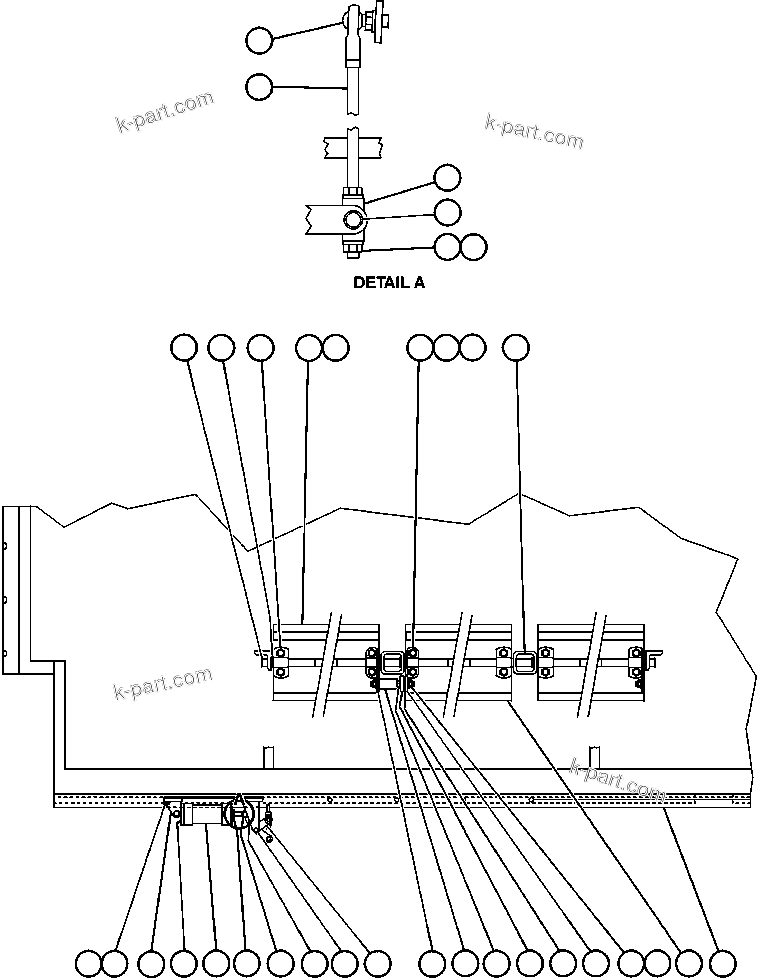 Komatsu parts book diagram for AFE50-CZ 830E S/N A30886    I.O.C.C.: RADIATOR SHUTTER ASSEMBLY (PC1670)