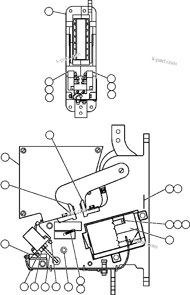 Komatsu parts book diagram for AFE50-CZ 830E S/N A30886    I.O.C.C.: CONTACTOR (AIR LESS) (PB9230)