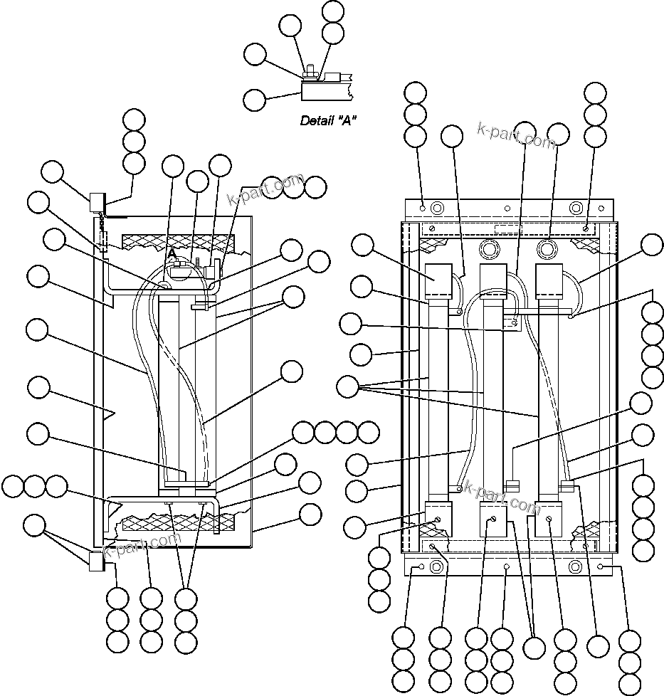 Komatsu parts book diagram for AFE50-CZ 830E S/N A30886    I.O.C.C.: PANEL - GROUND FAULT RESISTOR (PB5508)