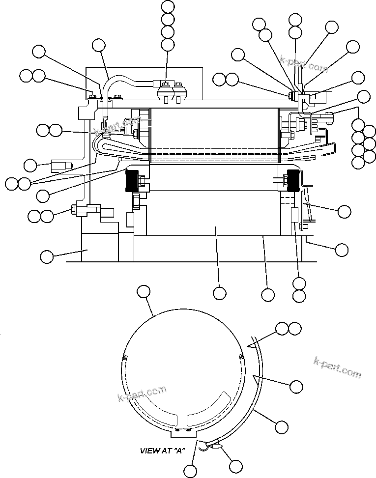 Komatsu parts book diagram for AFE50-CZ 830E S/N A30886    I.O.C.C.: ALTERNATOR - 26F2 (PB9658)