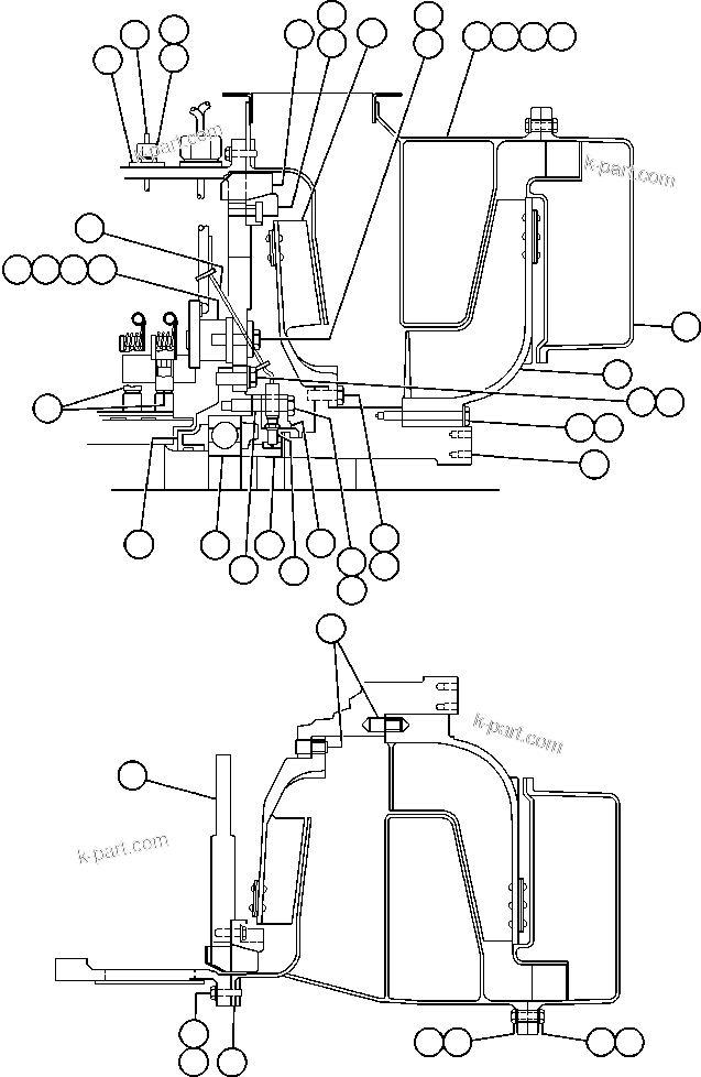 Komatsu parts book diagram for AFE50-CZ 830E S/N A30886    I.O.C.C.: ALTERNATOR - 26F2 - 1