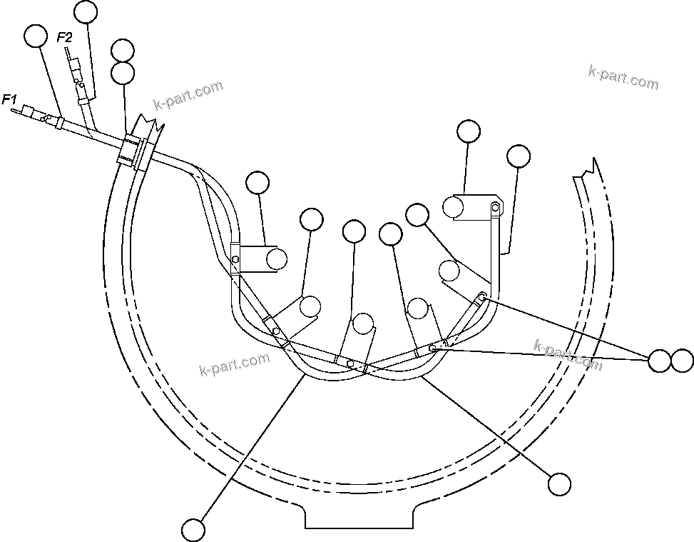 Komatsu parts book diagram for AFE50-CZ 830E S/N A30886    I.O.C.C.: ALTERNATOR - 26F2 - 4