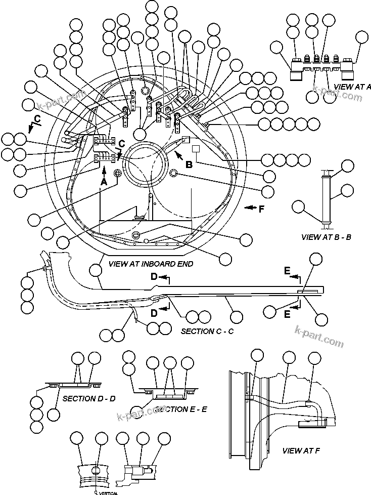 Komatsu parts book diagram for AFE50-CZ 830E S/N A30886    I.O.C.C.: MOTORIZED WHEEL - 787FS11 (PB9734)