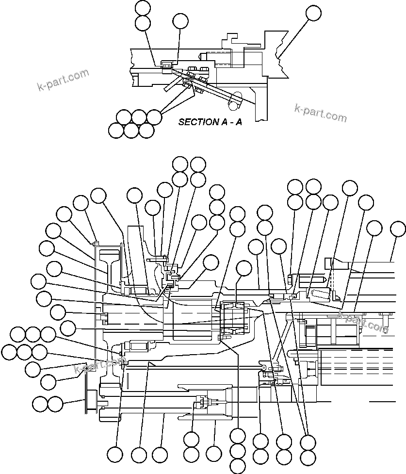 Komatsu parts book diagram for AFE50-CZ 830E S/N A30886    I.O.C.C.: MOTORIZED WHEEL - 787FS11 - 2