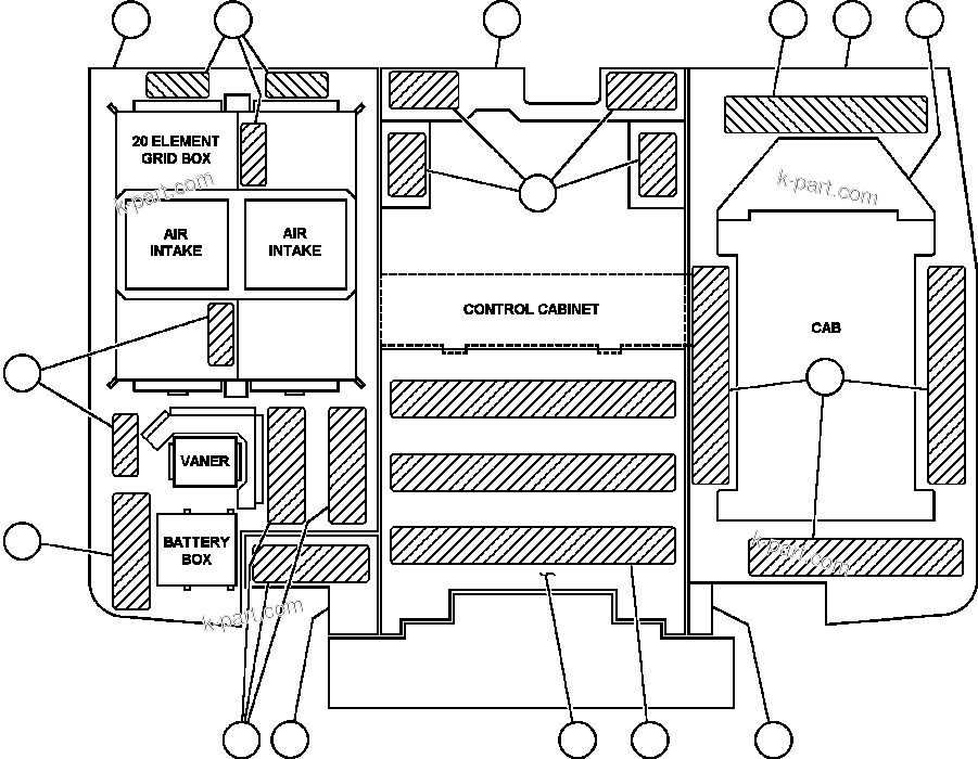 Komatsu parts book diagram for AFE50-G/H 830E S/N A30570-A30573, A30575-A30583 & A30586-A30588 LOS PELAMBRES: DECK SECTIONS & SAFETY WALK
