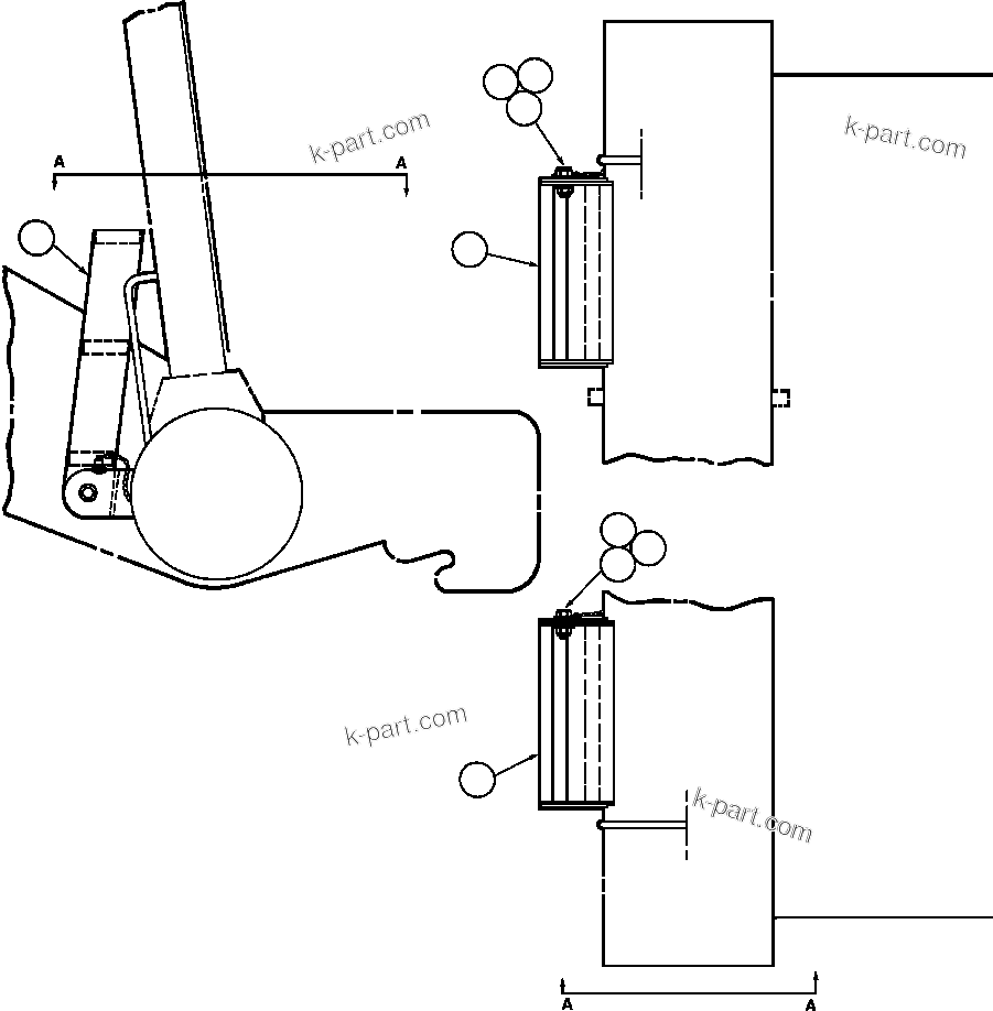 Komatsu parts book diagram for AFE50-G/H 830E S/N A30570-A30573, A30575-A30583 & A30586-A30588 LOS PELAMBRES: ACCESS LADDER INSTALLATION