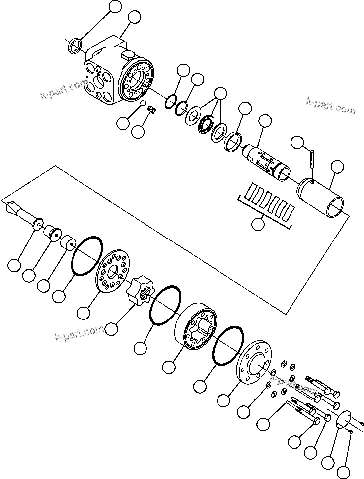 Komatsu parts book diagram for AFE50-G/H 830E S/N A30570-A30573, A30575-A30583 & A30586-A30588 LOS PELAMBRES: STEERING CONTROL UNIT (PB6905)