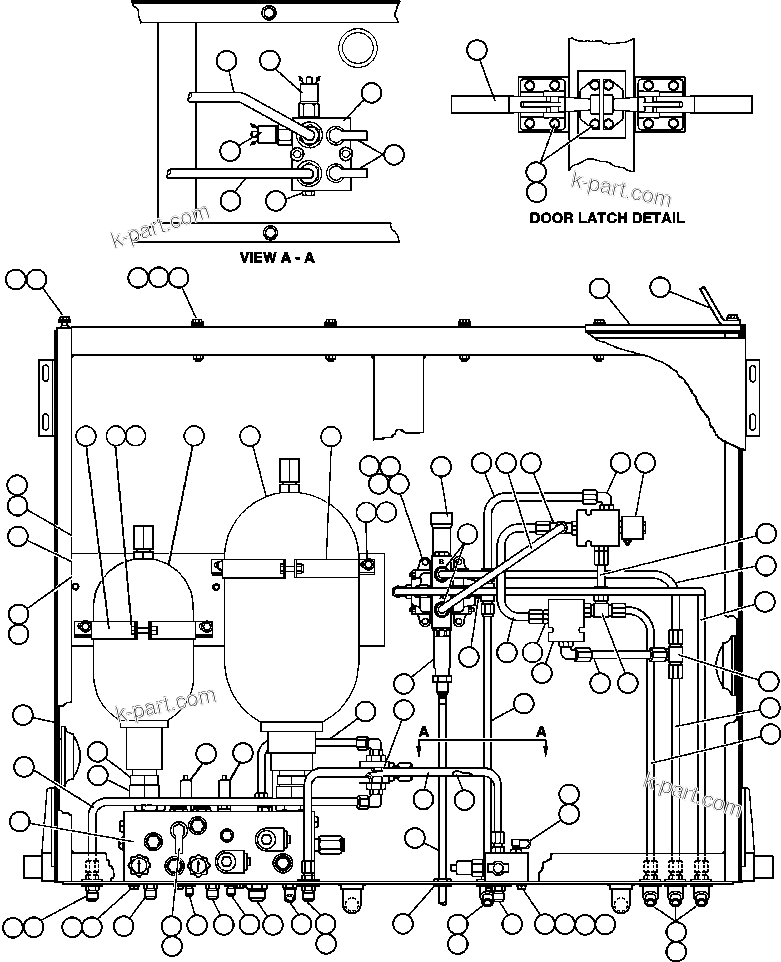 Komatsu parts book diagram for AFE50-G/H 830E S/N A30570-A30573, A30575-A30583 & A30586-A30588 LOS PELAMBRES: BRAKE CABINET ASSEMBLY - 1 (EG4931)