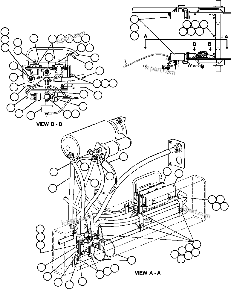 Komatsu parts book diagram for AFE50-G/H 830E S/N A30570-A30573, A30575-A30583 & A30586-A30588 LOS PELAMBRES: ELECTRICAL STARTER INSTALLATION