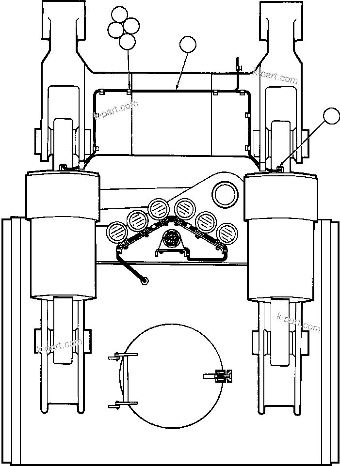 Komatsu parts book diagram for AFE50-G/H 830E S/N A30570-A30573, A30575-A30583 & A30586-A30588 LOS PELAMBRES: TWO-SPEED RETARDING INSTALLATION