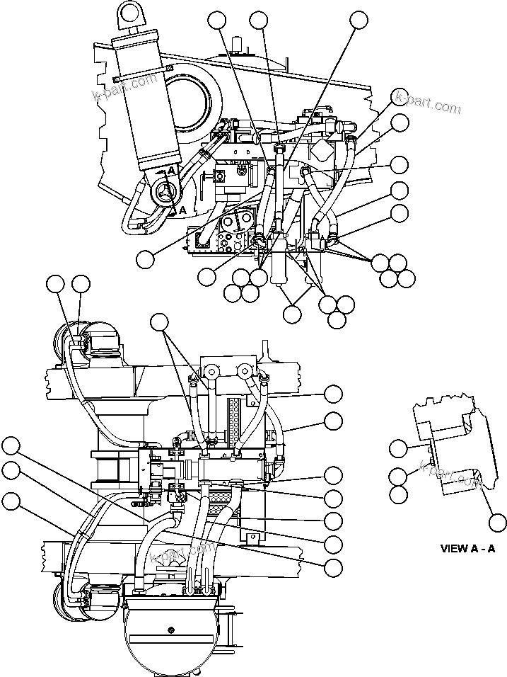 Komatsu parts book diagram for AFE50-G/H 830E S/N A30570-A30573, A30575-A30583 & A30586-A30588 LOS PELAMBRES: HOIST PIPING - 2