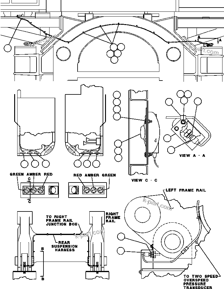 Komatsu parts book diagram for AFE50-G/H 830E S/N A30570-A30573, A30575-A30583 & A30586-A30588 LOS PELAMBRES: PAYLOAD METER SYSTEM