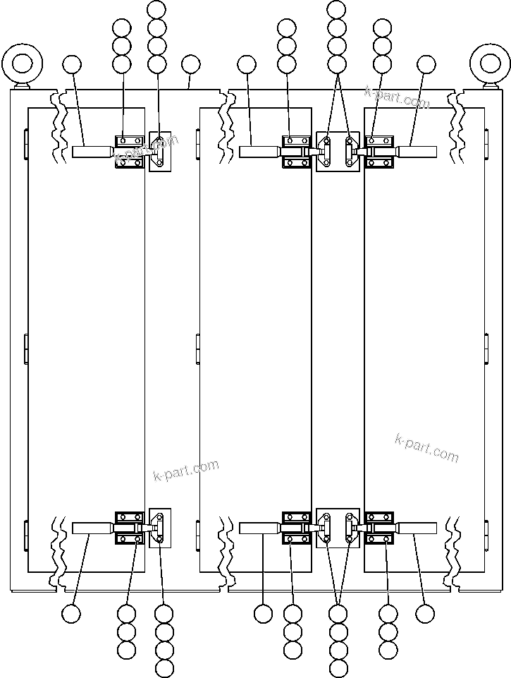 Komatsu parts book diagram for AFE50-G/H 830E S/N A30570-A30573, A30575-A30583 & A30586-A30588 LOS PELAMBRES: CONTROL CABINET ASSEMBLY