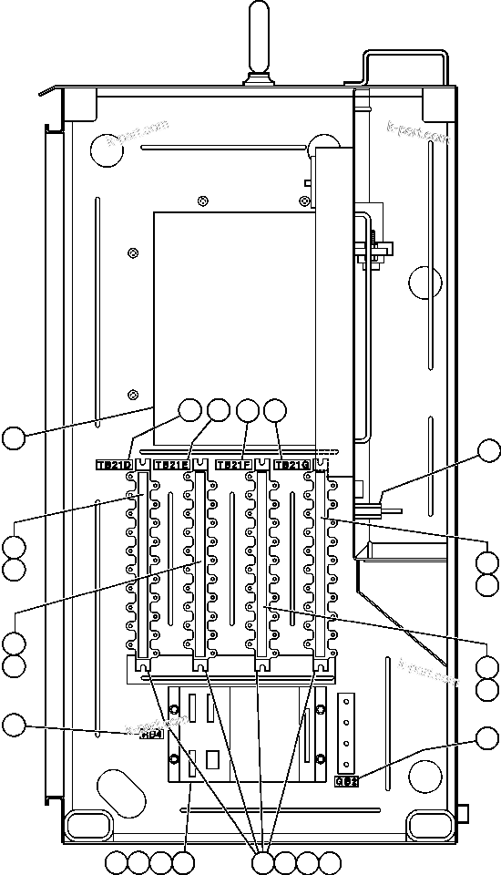 Komatsu parts book diagram for AFE50-G/H 830E S/N A30570-A30573, A30575-A30583 & A30586-A30588 LOS PELAMBRES: CONTROL CABINET ASSEMBLY - 8