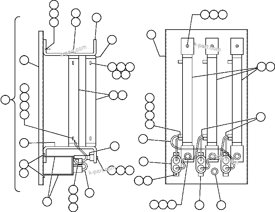 Komatsu parts book diagram for AFE50-G/H 830E S/N A30570-A30573, A30575-A30583 & A30586-A30588 LOS PELAMBRES: PANEL - FILTER (PB5066)