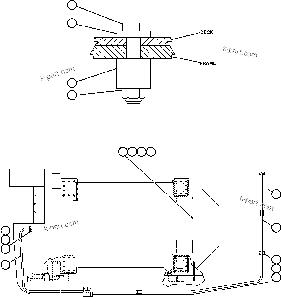 Komatsu parts book diagram for AFE50-GA 830E S/N GAE2144830E    ARCH MINERAL RUFFNER MINE-GLIDER KIT: L.H. DECK MOUNTING & MISCELLANEOUS