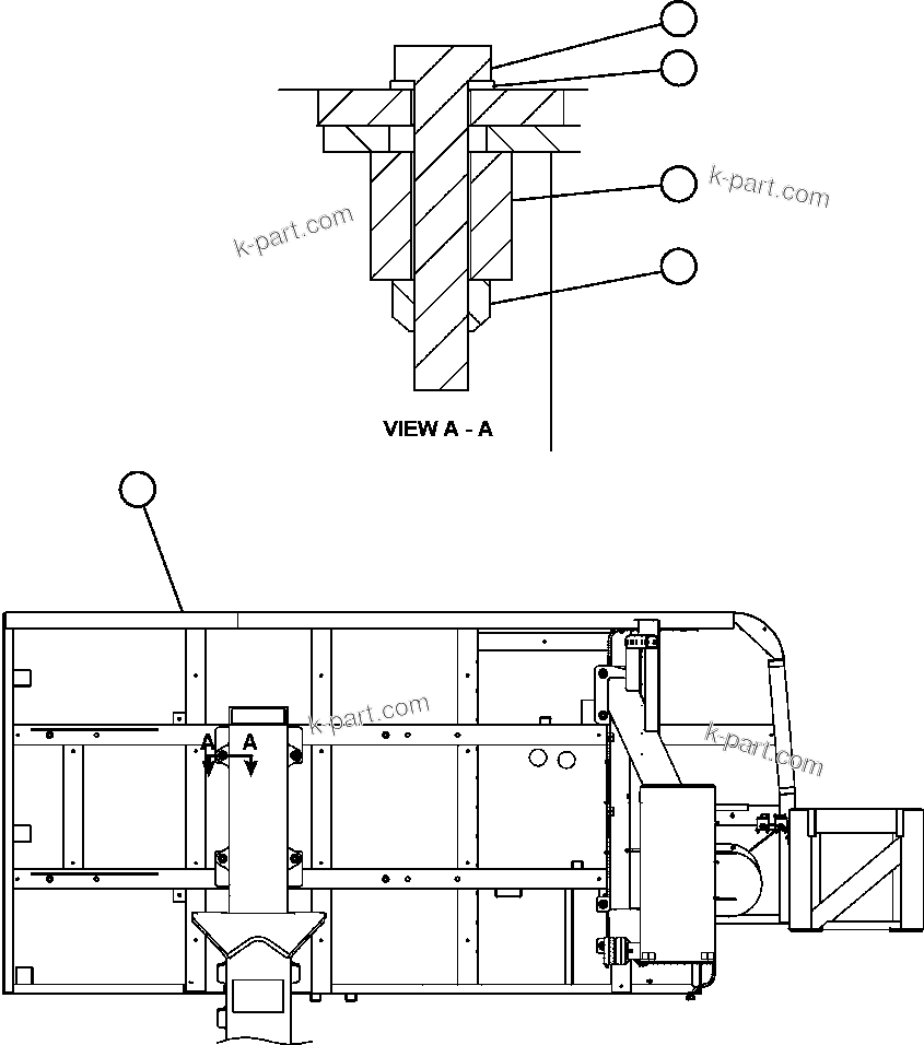 Komatsu parts book diagram for AFE50-GA 830E S/N GAE2144830E    ARCH MINERAL RUFFNER MINE-GLIDER KIT: R.H. DECK & MOUNTING