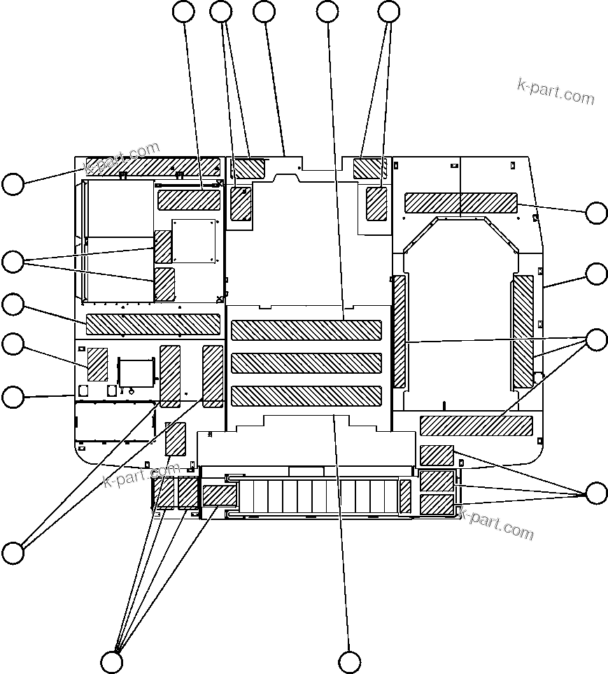 Komatsu parts book diagram for AFE50-GA 830E S/N GAE2144830E    ARCH MINERAL RUFFNER MINE-GLIDER KIT: DECK SECTIONS & SAFETY WALKS