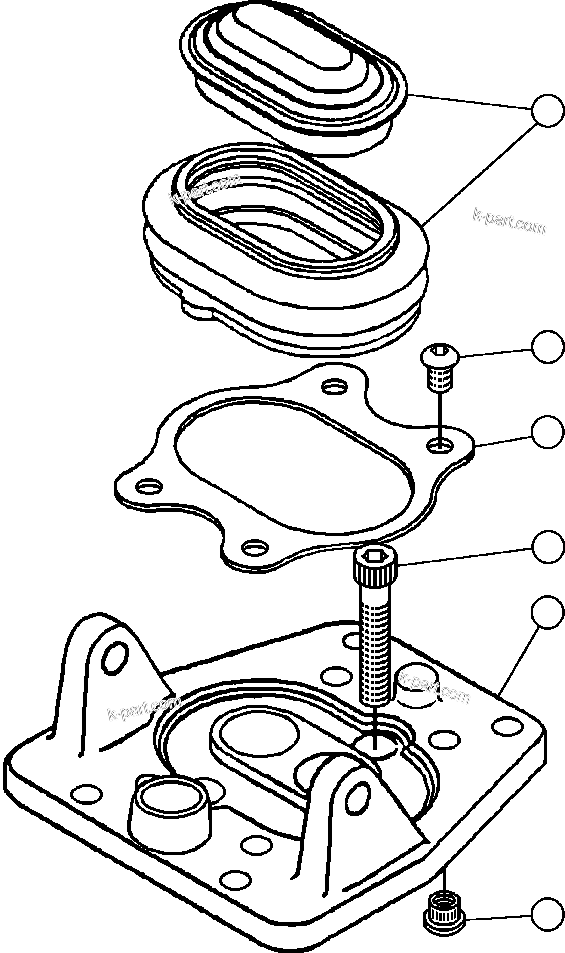 Komatsu parts book diagram for AFE50-GA 830E S/N GAE2144830E    ARCH MINERAL RUFFNER MINE-GLIDER KIT: BRAKE VALVE SUB-ASSEMBLY (BF4474)