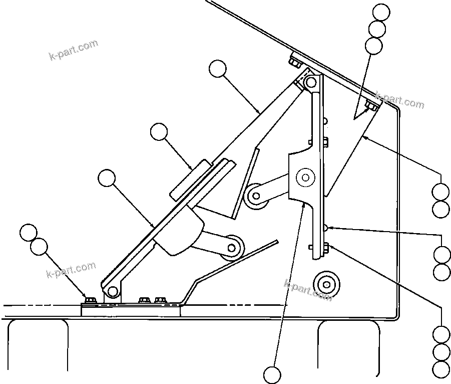 Komatsu parts book diagram for AFE50-GA 830E S/N GAE2144830E    ARCH MINERAL RUFFNER MINE-GLIDER KIT: THROTTLE & RETARDER INSTALLATION