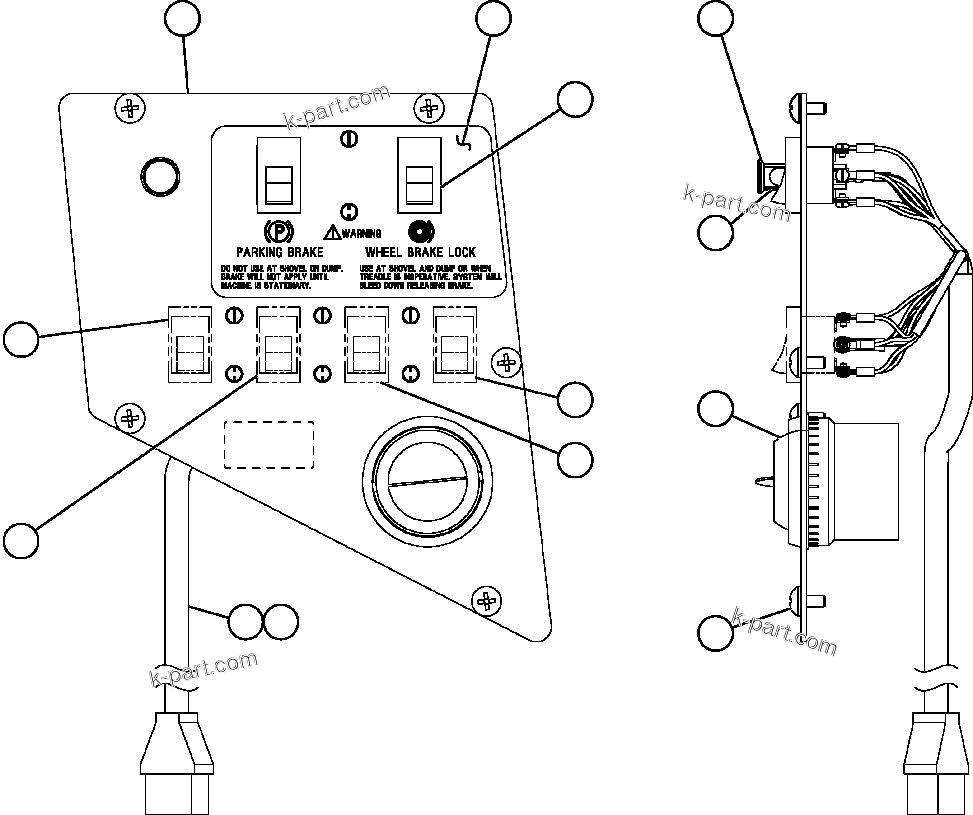 Komatsu parts book diagram for AFE50-GC 830E S/N GAE2170 & GAE2173 & GAE2175 & GAE2177            GLIDER KIT: UPPER R.H. DASH MODULE (SM5458)