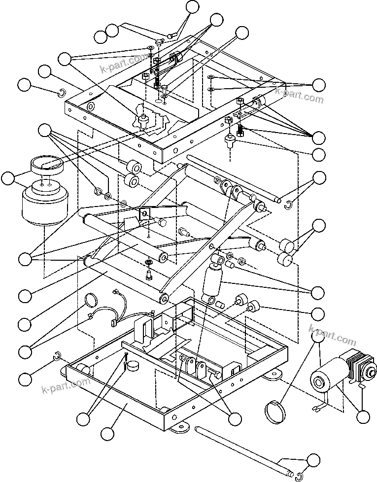 Komatsu parts book diagram for AFE50-GC 830E S/N GAE2170 & GAE2173 & GAE2175 & GAE2177            GLIDER KIT: OPERATOR'S SEAT ASSEMBLY - 5 (EJ8295)