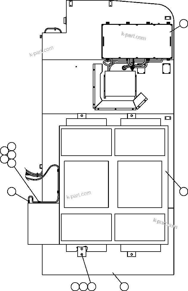 Komatsu parts book diagram for AFE50-GC 830E S/N GAE2170 & GAE2173 & GAE2175 & GAE2177            GLIDER KIT: RIGHT DECK ELECTRICAL GROUP - 2