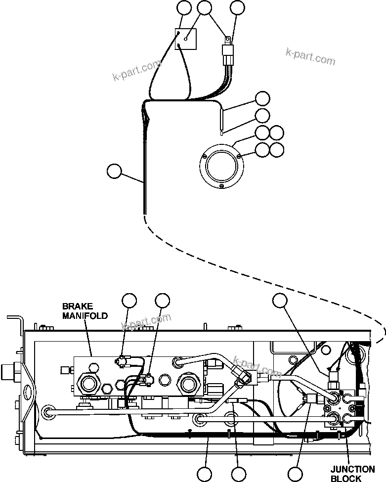 Komatsu parts book diagram for AFE50-GC 830E S/N GAE2170 & GAE2173 & GAE2175 & GAE2177            GLIDER KIT: BRAKE CABINET WIRING