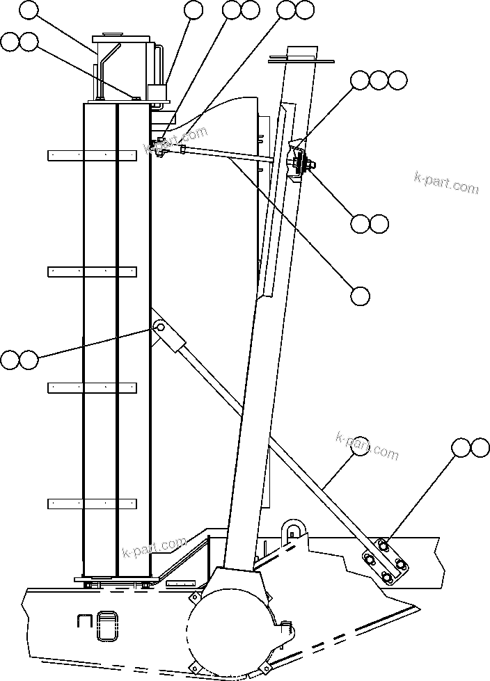 Komatsu parts book diagram for AFE52-AB 930E-3 S/N A30387-A30388 & A30391 & A30393 & A30397-A30398 & A30401 CHUQUICAMATA: RADIATOR SUPPORT & MOUNTING