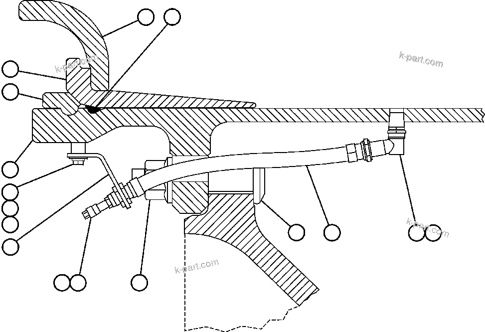 Komatsu parts book diagram for AFE52-AB 930E-3 S/N A30387-A30388 & A30391 & A30393 & A30397-A30398 & A30401 CHUQUICAMATA: FRONT WHEEL & MOUNTING