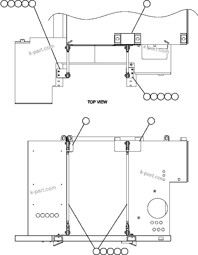 Komatsu parts book diagram for AFE52-AB 930E-3 S/N A30387-A30388 & A30391 & A30393 & A30397-A30398 & A30401 CHUQUICAMATA: CONTROL CABINET BRACE KIT INSTALLATION