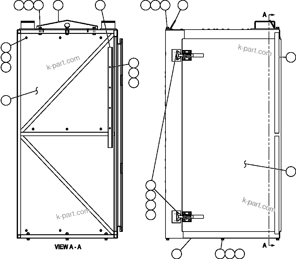 Komatsu parts book diagram for AFE52-AB 930E-3 S/N A30387-A30388 & A30391 & A30393 & A30397-A30398 & A30401 CHUQUICAMATA: AUXILIARY CONTROL CABINET ASSEMBLY (EL5173)