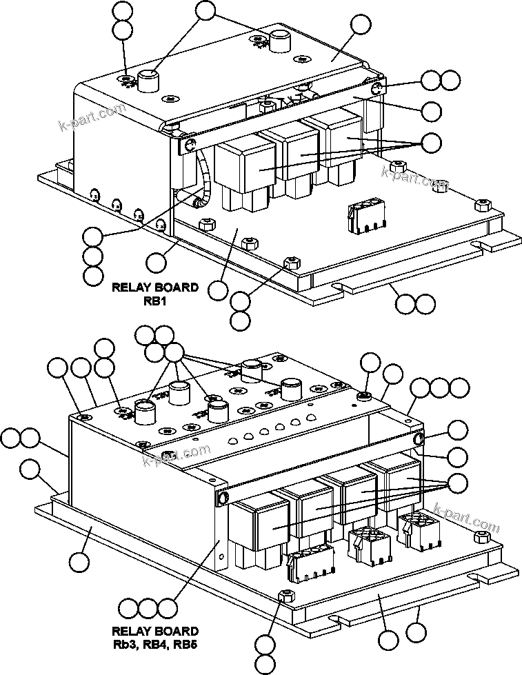 Komatsu parts book diagram for AFE52-AB 930E-3 S/N A30387-A30388 & A30391 & A30393 & A30397-A30398 & A30401 CHUQUICAMATA: RELAY BOARDS