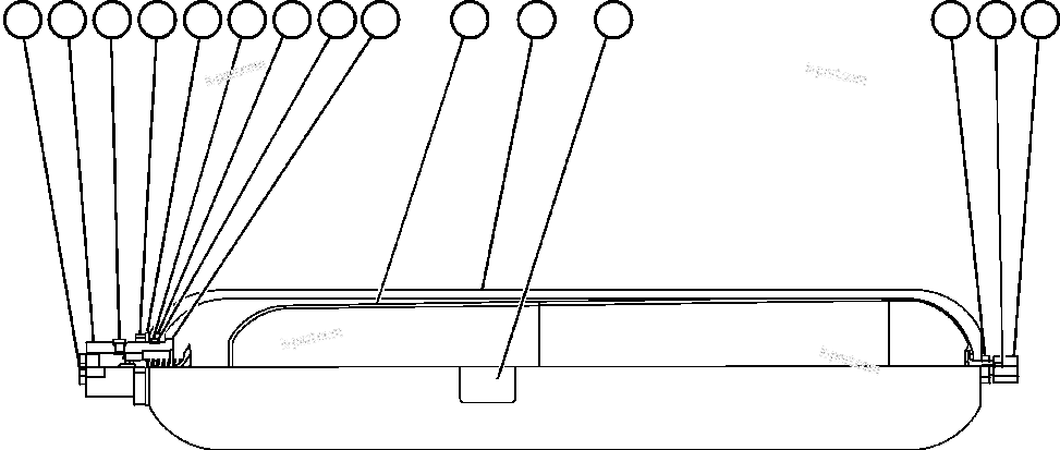 Komatsu parts book diagram for AFE52-AB 930E-3 S/N A30387-A30388 & A30391 & A30393 & A30397-A30398 & A30401 CHUQUICAMATA: ACCUMULATOR ASSEMBLY - 10 GAL. (PC1116)
