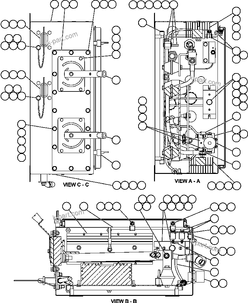 Komatsu parts book diagram for AFE52-AB 930E-3 S/N A30387-A30388 & A30391 & A30393 & A30397-A30398 & A30401 CHUQUICAMATA: BATTERY CONTROL BOX ASSEMBLY - 1