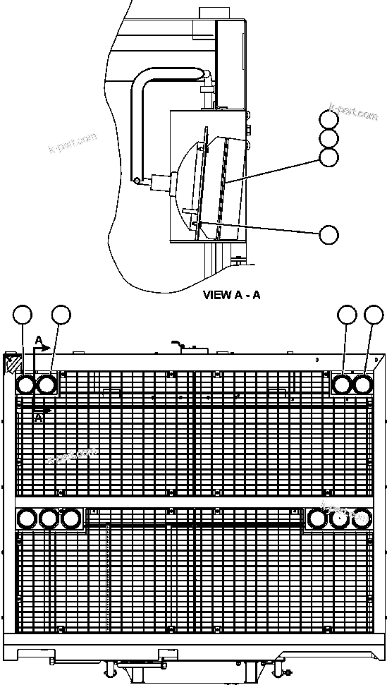 Komatsu parts book diagram for AFE52-AB 930E-3 S/N A30387-A30388 & A30391 & A30393 & A30397-A30398 & A30401 CHUQUICAMATA: HEAD/FOG LIGHT INSTALLATION