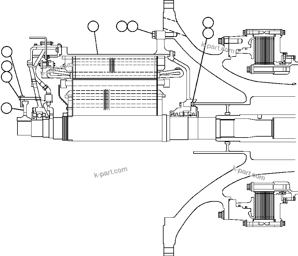 Komatsu parts book diagram for AFE52-AB 930E-3 S/N A30387-A30388 & A30391 & A30393 & A30397-A30398 & A30401 CHUQUICAMATA: WHEEL MOTOR ASSEMBLY (PC1625)