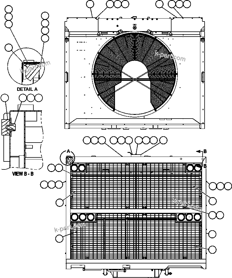 Komatsu parts book diagram for AFE52-J 930E-3 S/N A30336-A30340  KLEMKE: GRILLE INSTALLATION