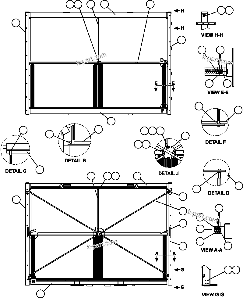 Komatsu parts book diagram for AFE52-J 930E-3 S/N A30336-A30340  KLEMKE: LOW & HIGH TEMPERATURE CORES